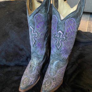 Leather Corral Cowgirl Boots size 8